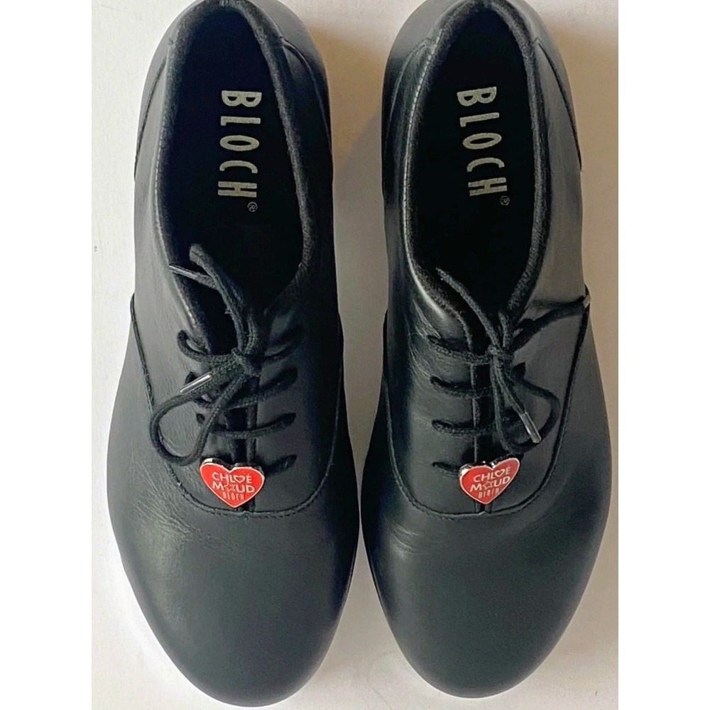Bloch Chloe and Maud Black Leather Tap Dance Shoes S0327L Womens Size 4.5